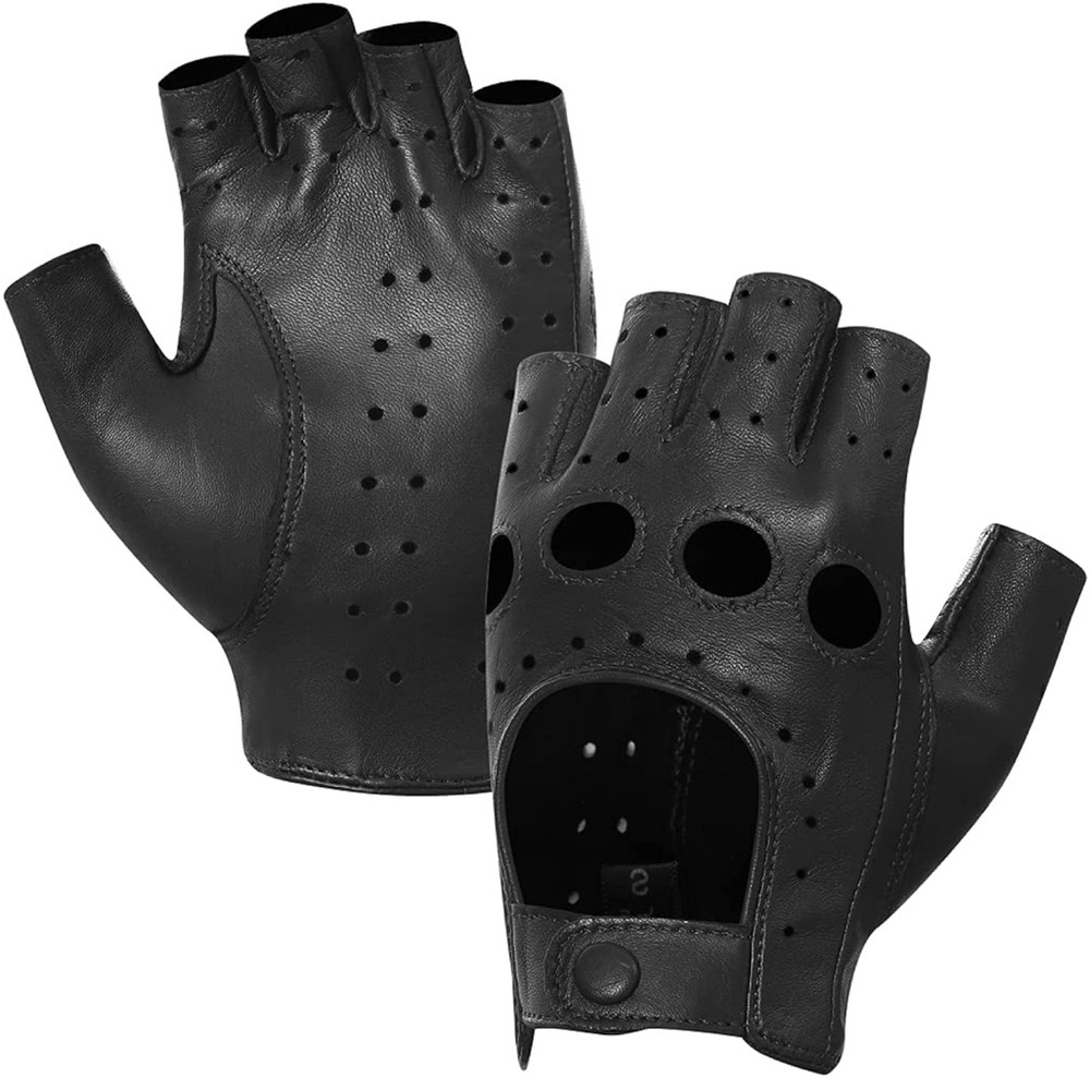Black, Purple, Burgundy Leather Driving Gloves